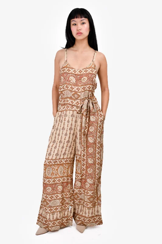 Orchid regal dress-Burning Torch Brown Printed Jumpsuit Size XS