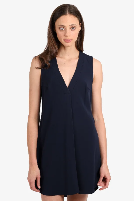 Playful dapple dress-Derek Lam 10 Crosby Navy Blue Sleeveless Dress Size 6