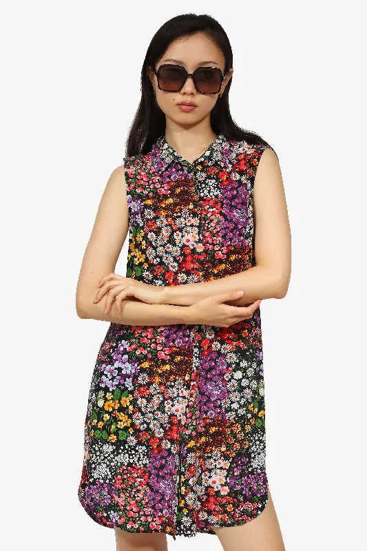 Melon reef dress-Equipment Multicolour Floral Silk Sleeveless Dress Size M