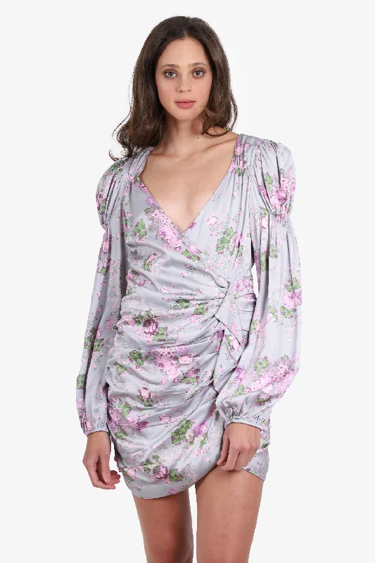 Oasis wrap dress-For Love & Lemons Jardin Floral Mini Dress Size M