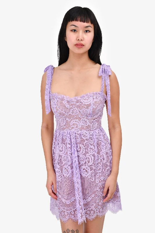 Midnight velvet dress-For Love & Lemons Purple Lace Dress Size S