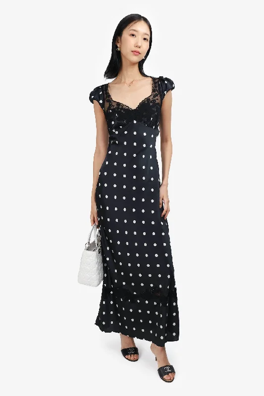 Melon summer dress-Free People Butterfly Babe Polka-Dot Midi-Dress Est. Size XS