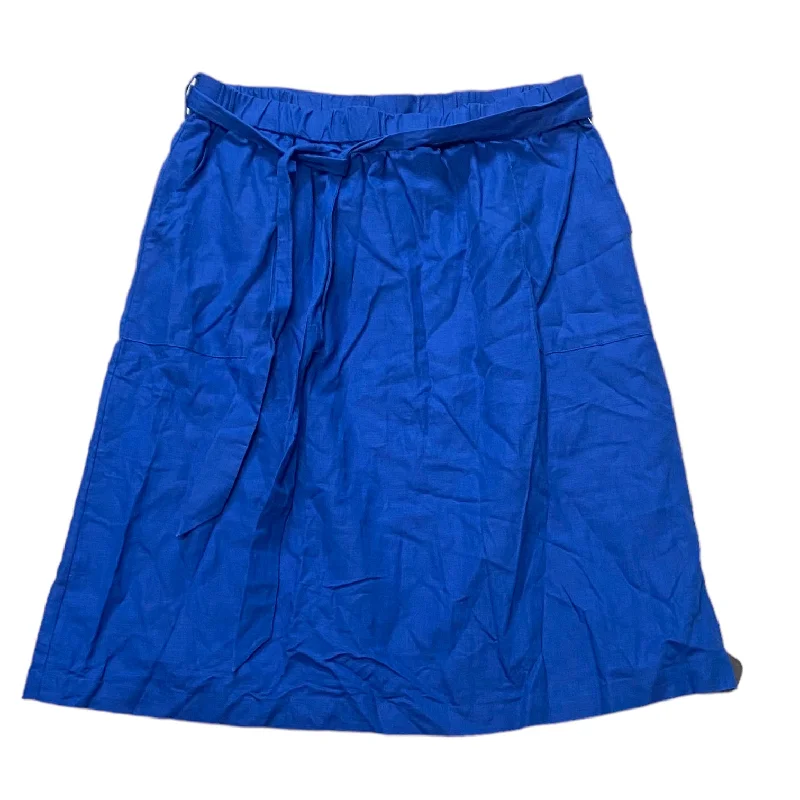 Walk waffle skirt-Blue Skirt Midi J. Crew, Size M