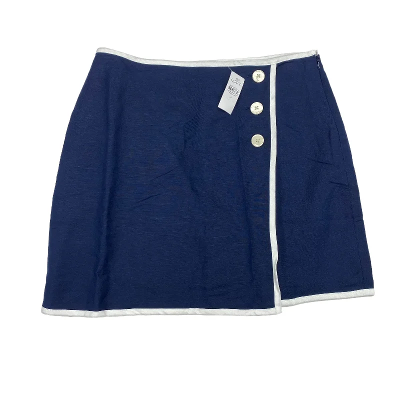 Lustrous satin skirt-Blue & White Skirt Mini & Short Loft, Size 10