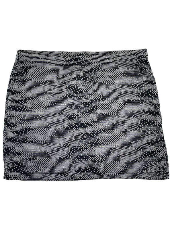 Rough fall skirt-Merino Wool Printed Skirt