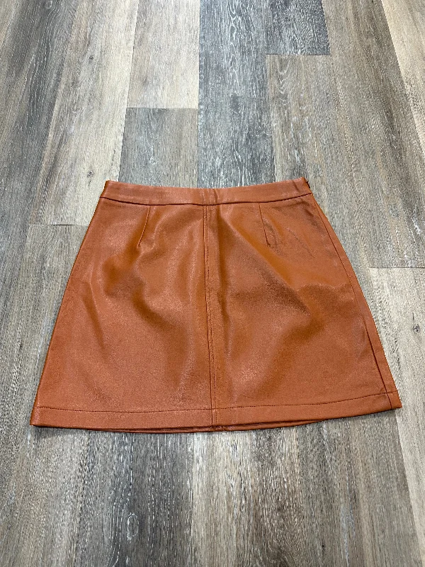 Frilled lace skirt-Orange Skirt Mini & Short French Connection, Size 8