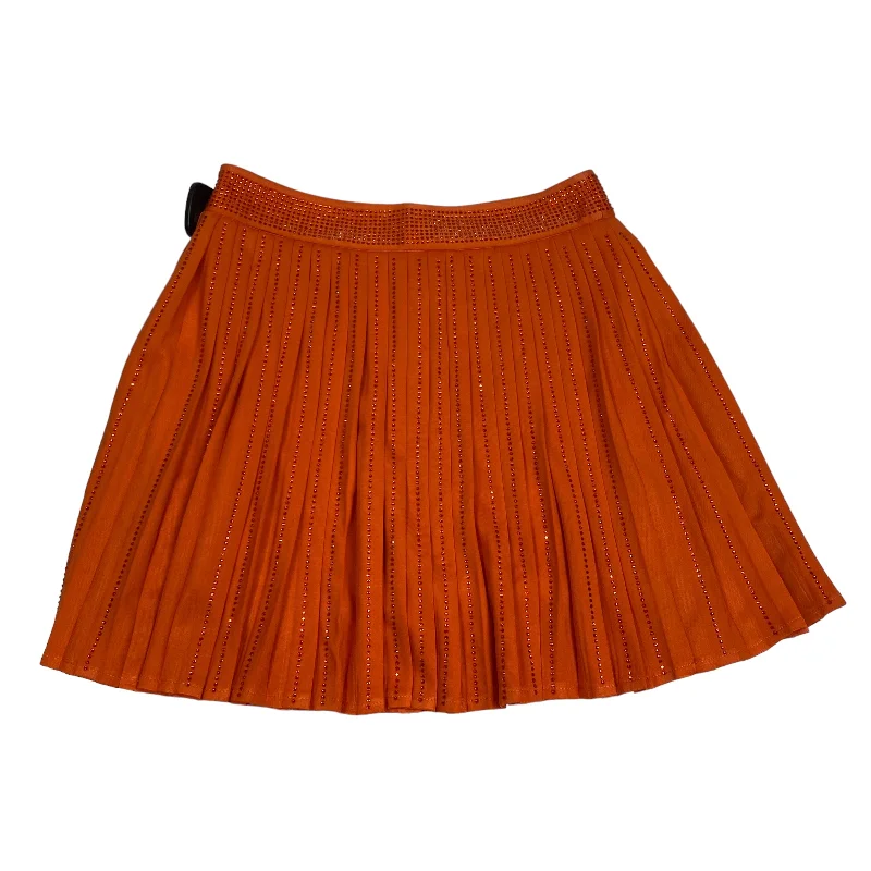 Stay cozy skirt-Orange Skirt Mini & Short Nylon , Size M