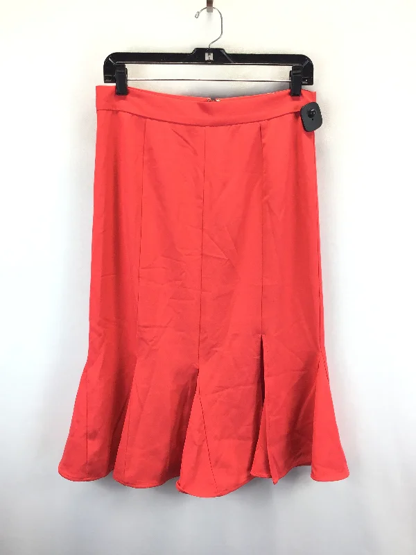 High-tall casual skirt-Red Skirt Midi New York And Co, Size 6