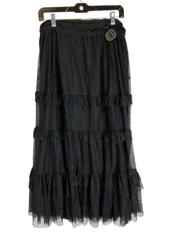 Light drop-edge skirt-Skirt Maxi By Current Air In Black, Size: L