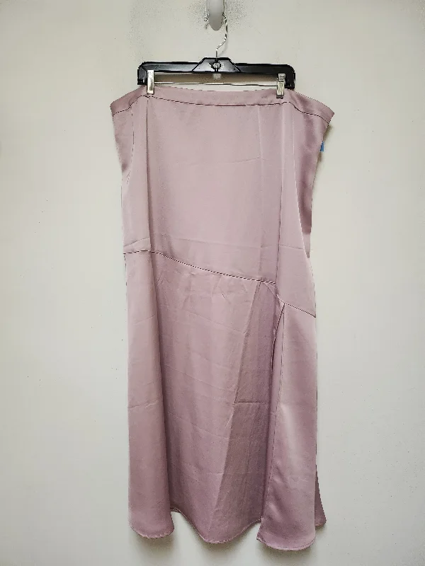 Boxy plaid skirt-Skirt Maxi By Eloquii In Pink, Size: 20