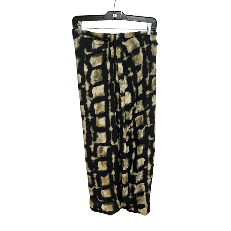 Safari edgy skirt-Skirt Maxi By Zara In Black & Brown, Size: M