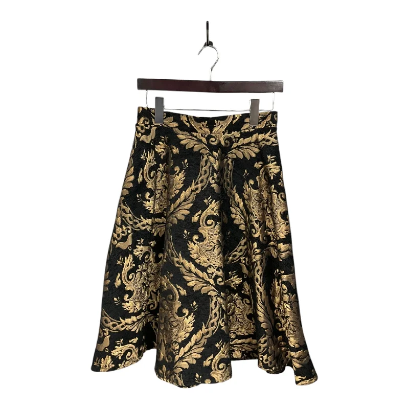 Threaded vintage skirt-Skirt Midi By Clothes Mentor In Black & Gold, Size: S