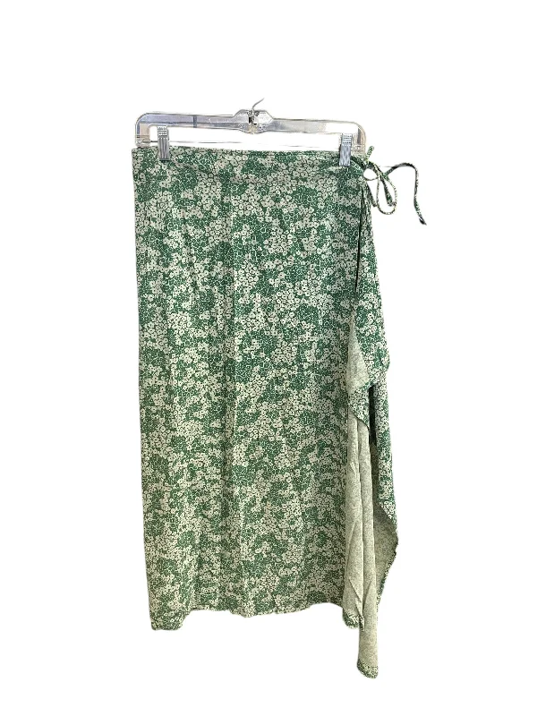 Ikat wrap skirt-Skirt Midi By Free People In Green, Size: S