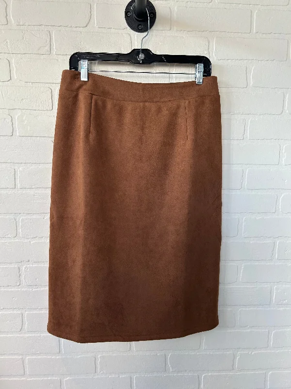 Puff retro skirt-Skirt Midi By Solitaire In Brown, Size: 12