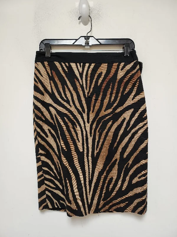 Curved formal skirt-Skirt Midi By White House Black Market In Animal Print, Size: 6