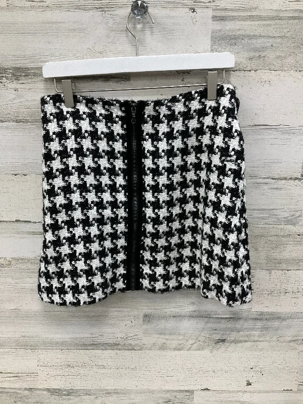 Ikat wrap skirt-Skirt Mini & Short By Anthropologie In Black & White, Size: 4