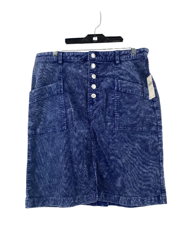 Boxy plaid skirt-Skirt Mini & Short By Anthropologie In Blue, Size: 10