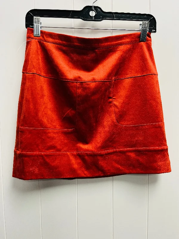 Chestnut earthy skirt-Skirt Mini & Short By Bebe In Orange, Size: 8