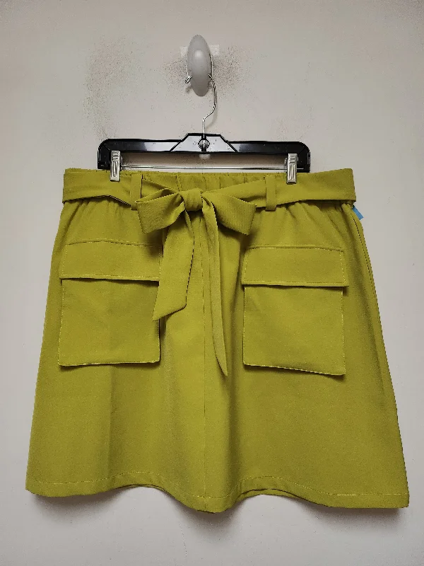 Free mottled skirt-Skirt Mini & Short By Eloquii In Chartreuse, Size: 18