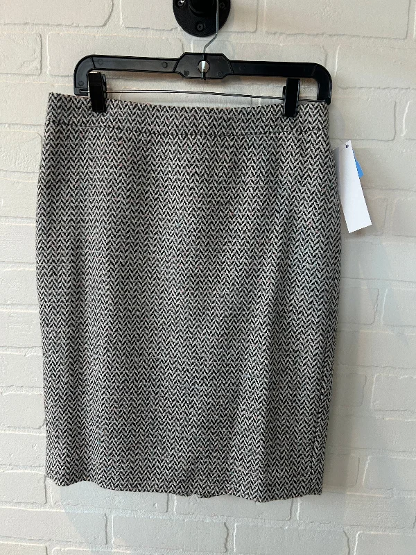 Threaded tiered skirt-Skirt Mini & Short By J. Crew In Black & White, Size: 4