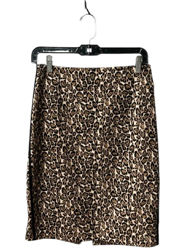 Gleam club skirt-Skirt Mini & Short By White House Black Market In Leopard Print, Size: 4