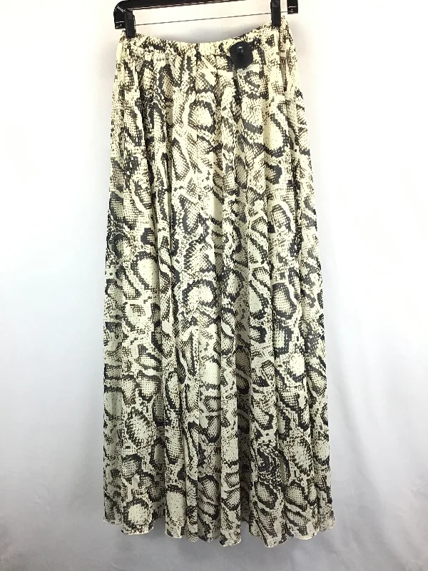 Game flared skirt-Snakeskin Print Skirt Maxi Clothes Mentor, Size L