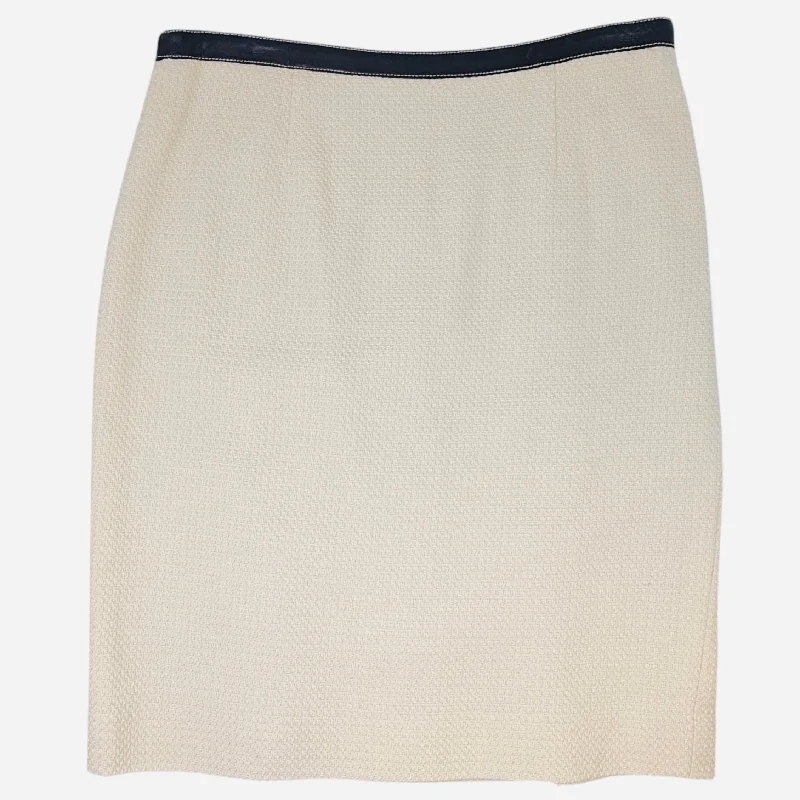 Sleek tear skirt-Vintage Skirt Midi By Etcetra In Cream, Size: 6