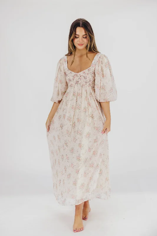 Frilled ruffle dress-Harlow Maxi Dress in Petal Pink - Bump Friendly & Inclusive Sizing (S-3XL)