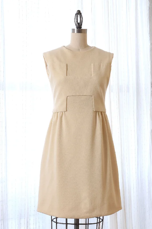 Fan-pleat evening dress-Donald Brooks Ivory H Mini Dress XS