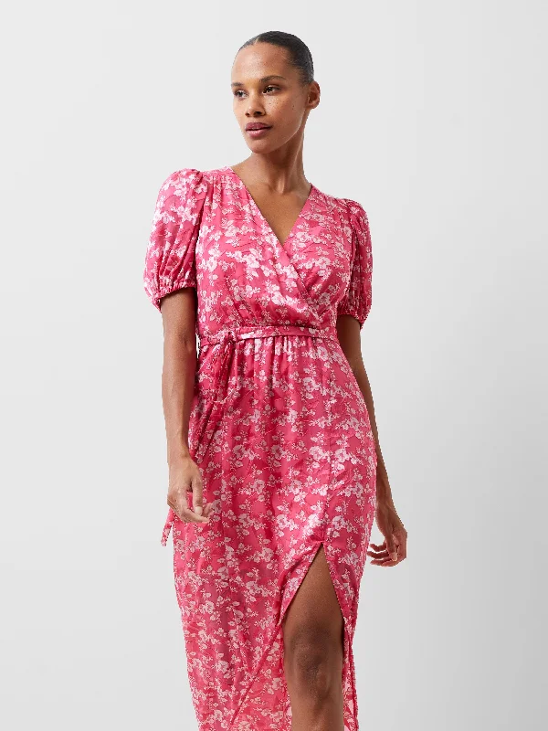 Kimono-sleeve picnic dress-Elianna Devore Midi Dress