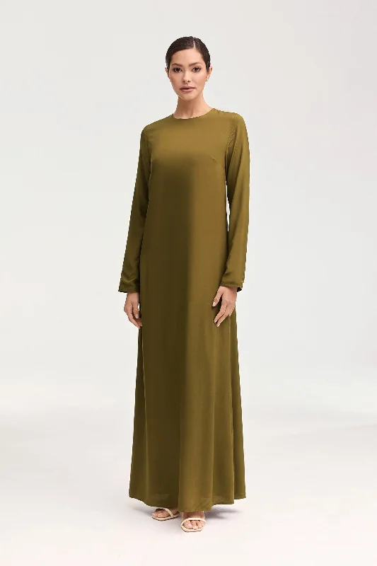 Radiant neon dress-Estee Viscose Maxi Dress - Olive Night