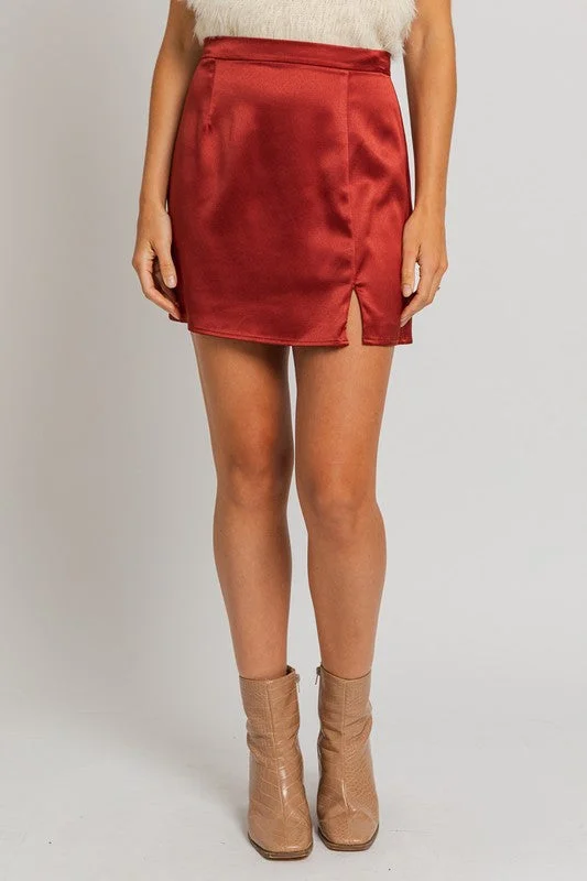 Honey party dress-Holly Point Slit Mini Skirt