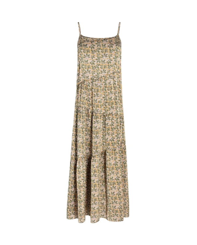 Cottage sack dress-Leaf Print Jumper