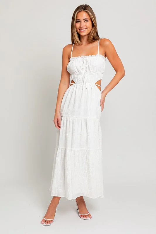 Tulle slip dress-My Favorite Day White Maxi Dress