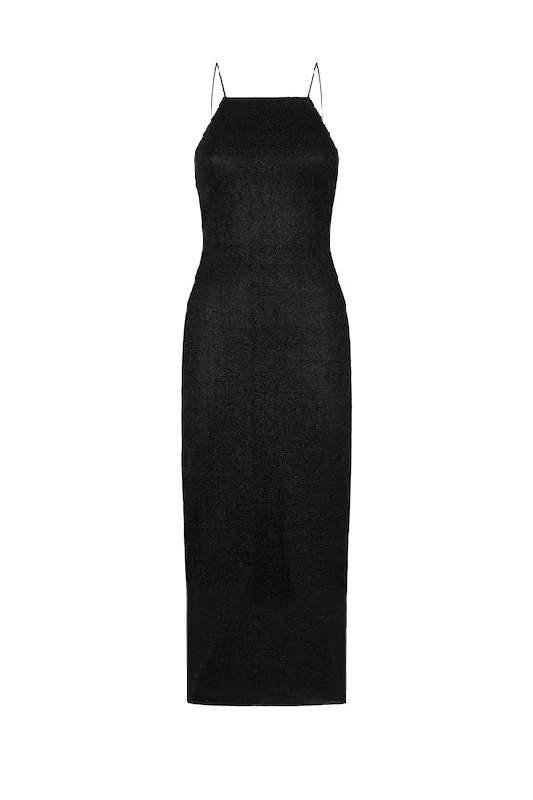 Bloom muted dress-Lumiere Long Dress Black