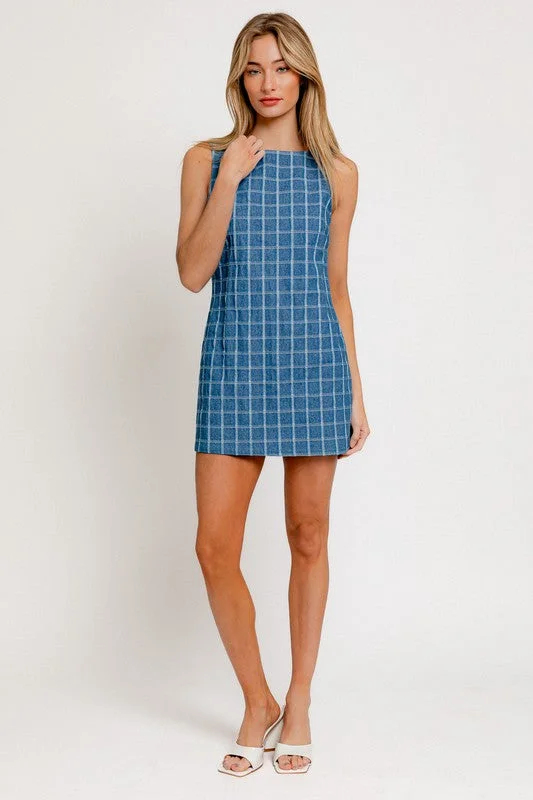 Cinched-waist empire dress-Harbor Bound Mini Dress